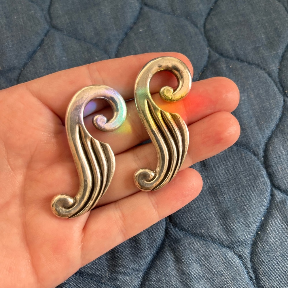 solid sterling earrings (for stretched ears)